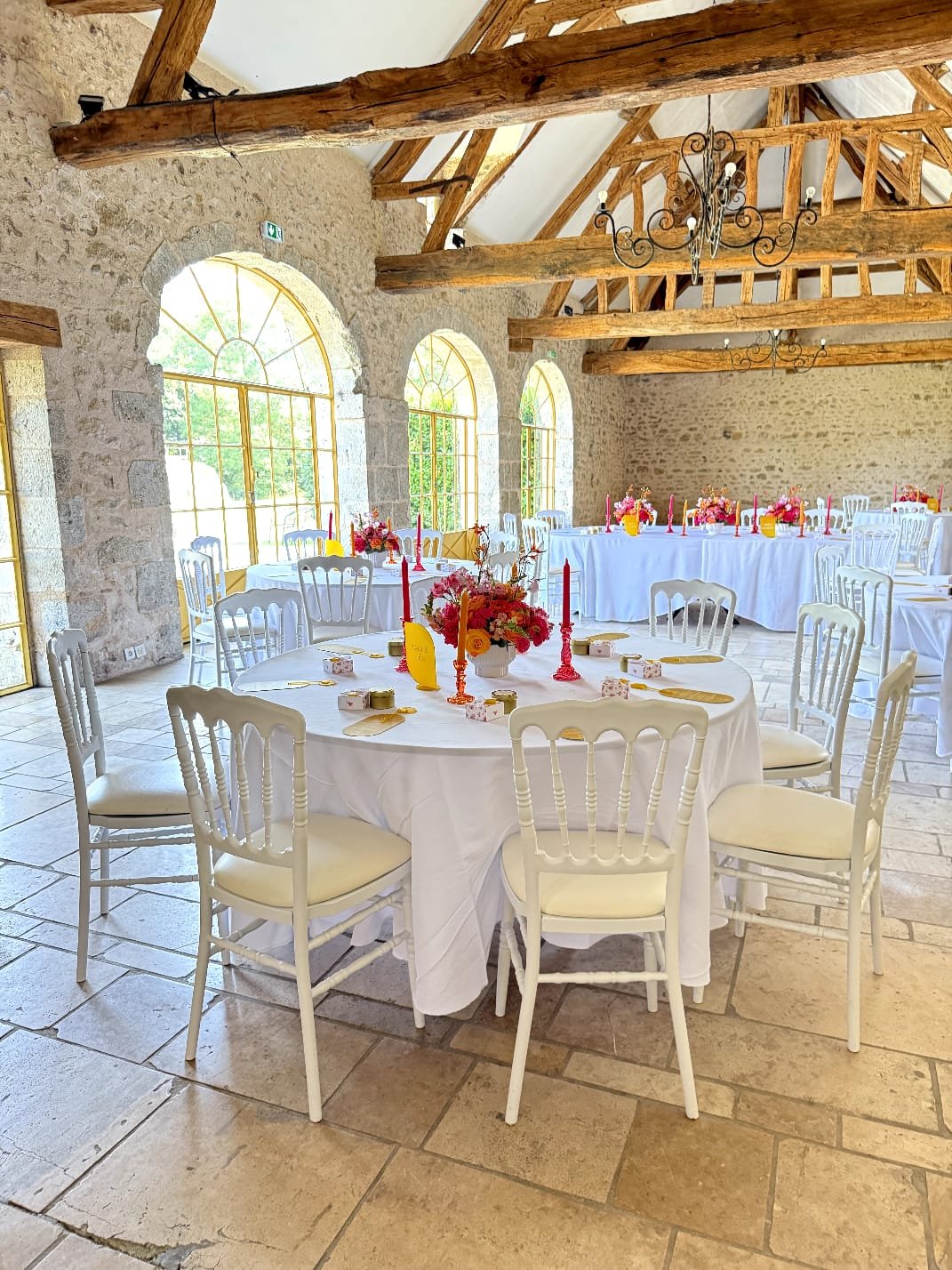 Hall set for dining