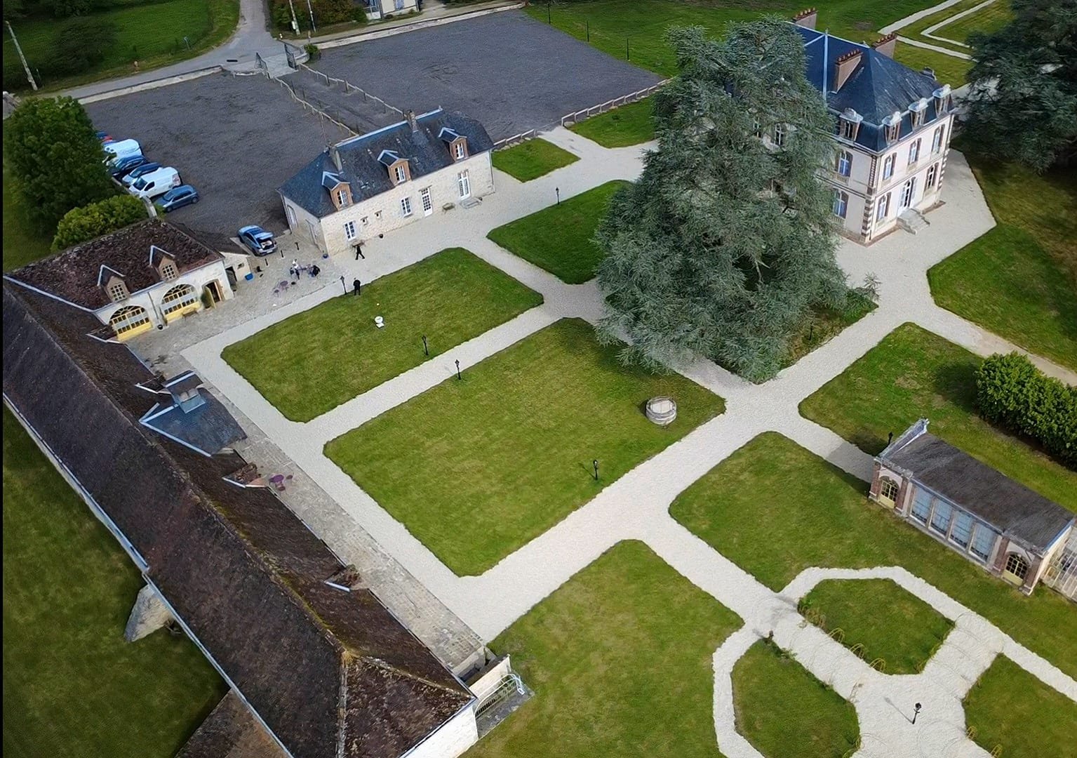 Aerial view of the estate